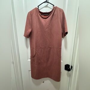Dusty Rose Pink Short Sleeve Dress